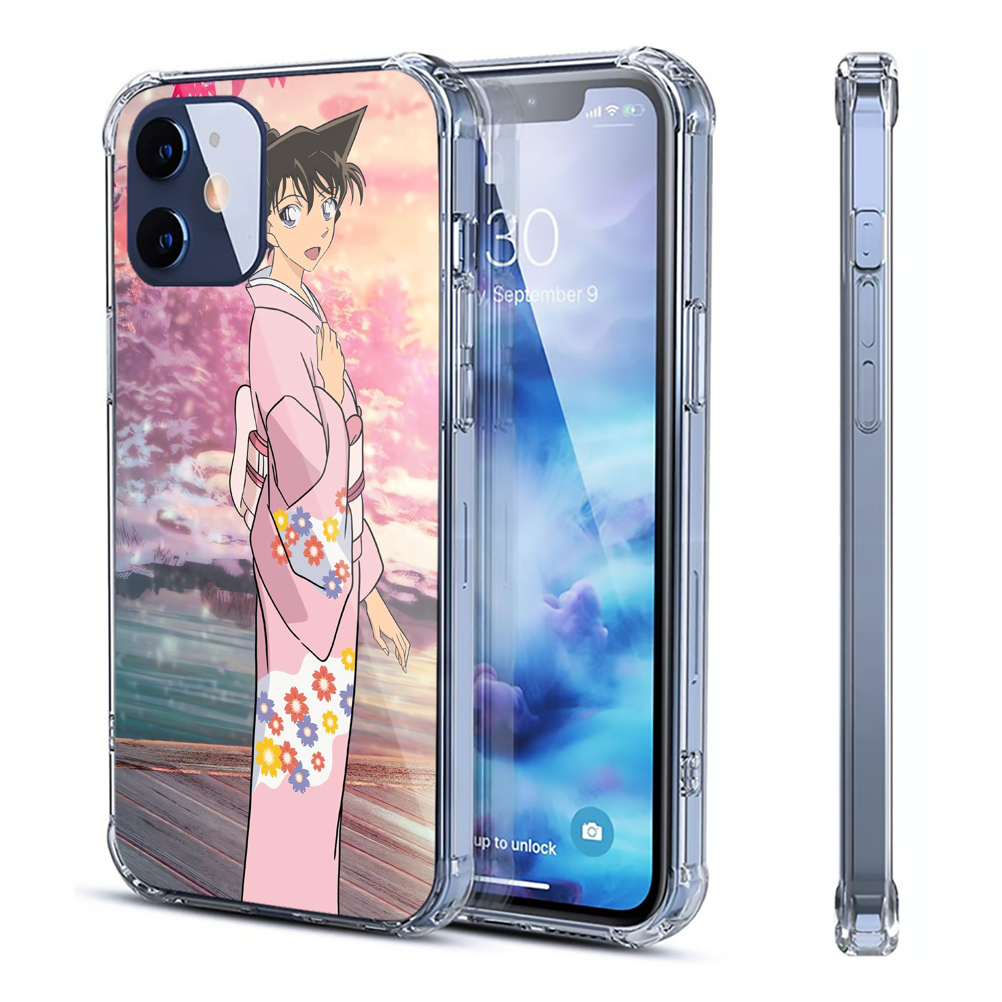 （画像用） 名探偵コナン Detective Conan 【iPhone 12シリーズ対応】透明スマホケース（クリアソフトケース）